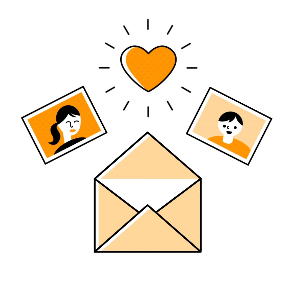 Photos arriving by mail with care